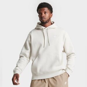 Nike Swoosh Long Sleeve Hoodie With Kangaroo Pockets Bone Size XL